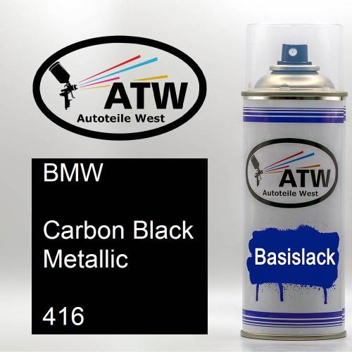 BMW, Carbon Black Metallic, 416: 400ml Sprühdose, von ATW Autoteile West.